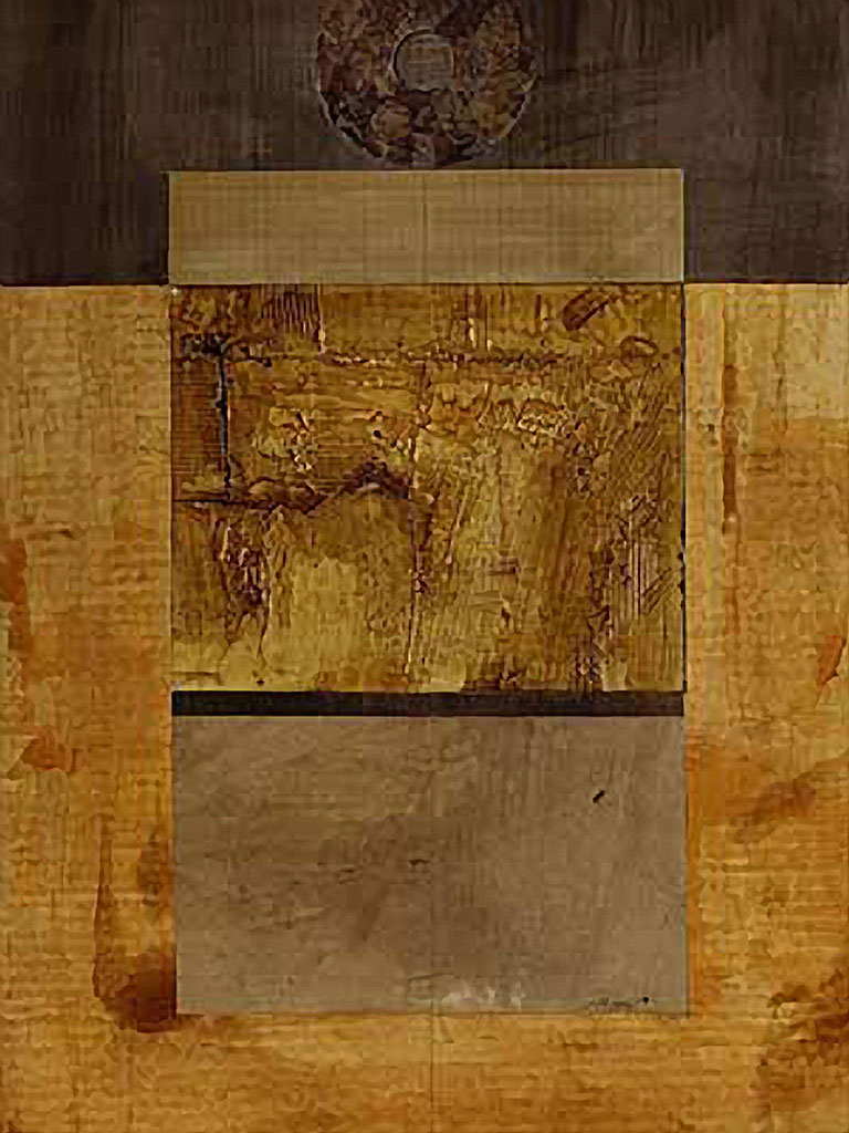 Strata Series Ochre Square2004 - mixed media on paper - 26 x 32